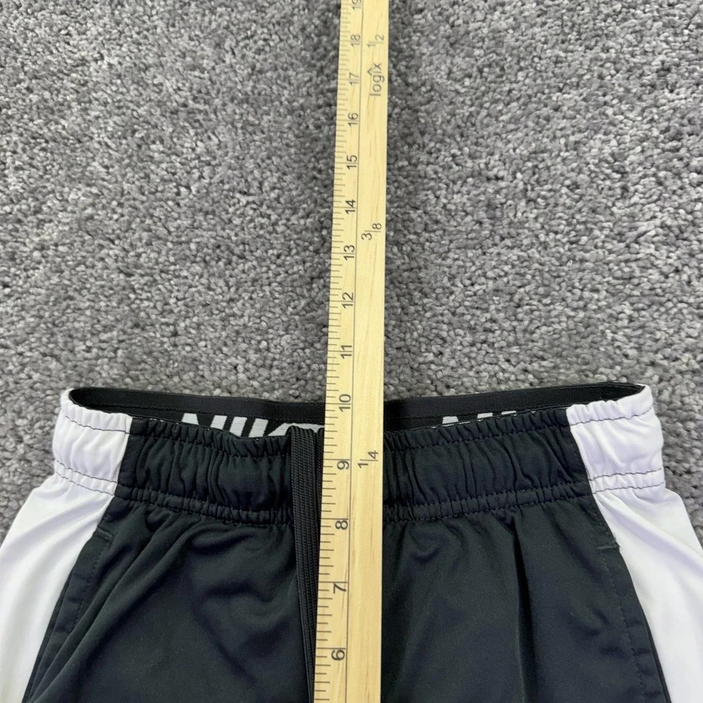 Nike Shorts Youth Medium Black White Dri-Fit Athletic Basketball Gym Training